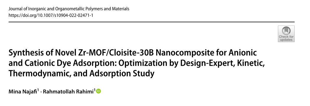  一览近期MOF材料在染料污染物吸附领域的研究,图片,MOF,有机染料,污染物吸附,金属有机骨架(MOFs),纳米粒子,第5张