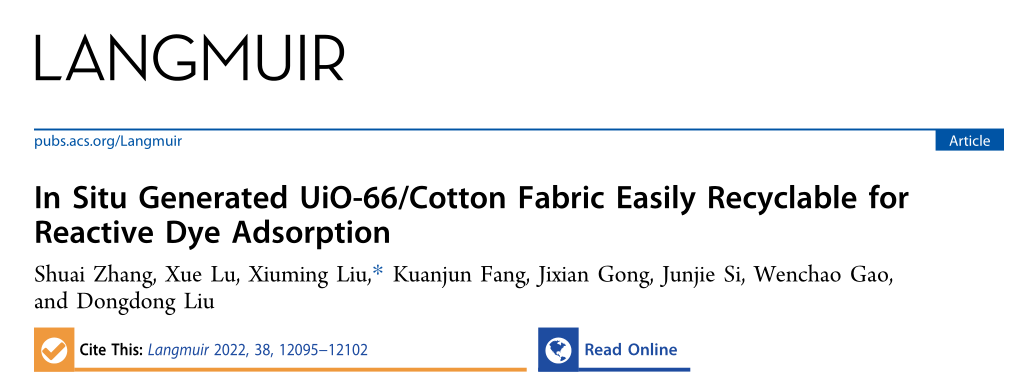  一览近期MOF材料在染料污染物吸附领域的研究,图片,MOF,有机染料,污染物吸附,金属有机骨架(MOFs),纳米粒子,第3张